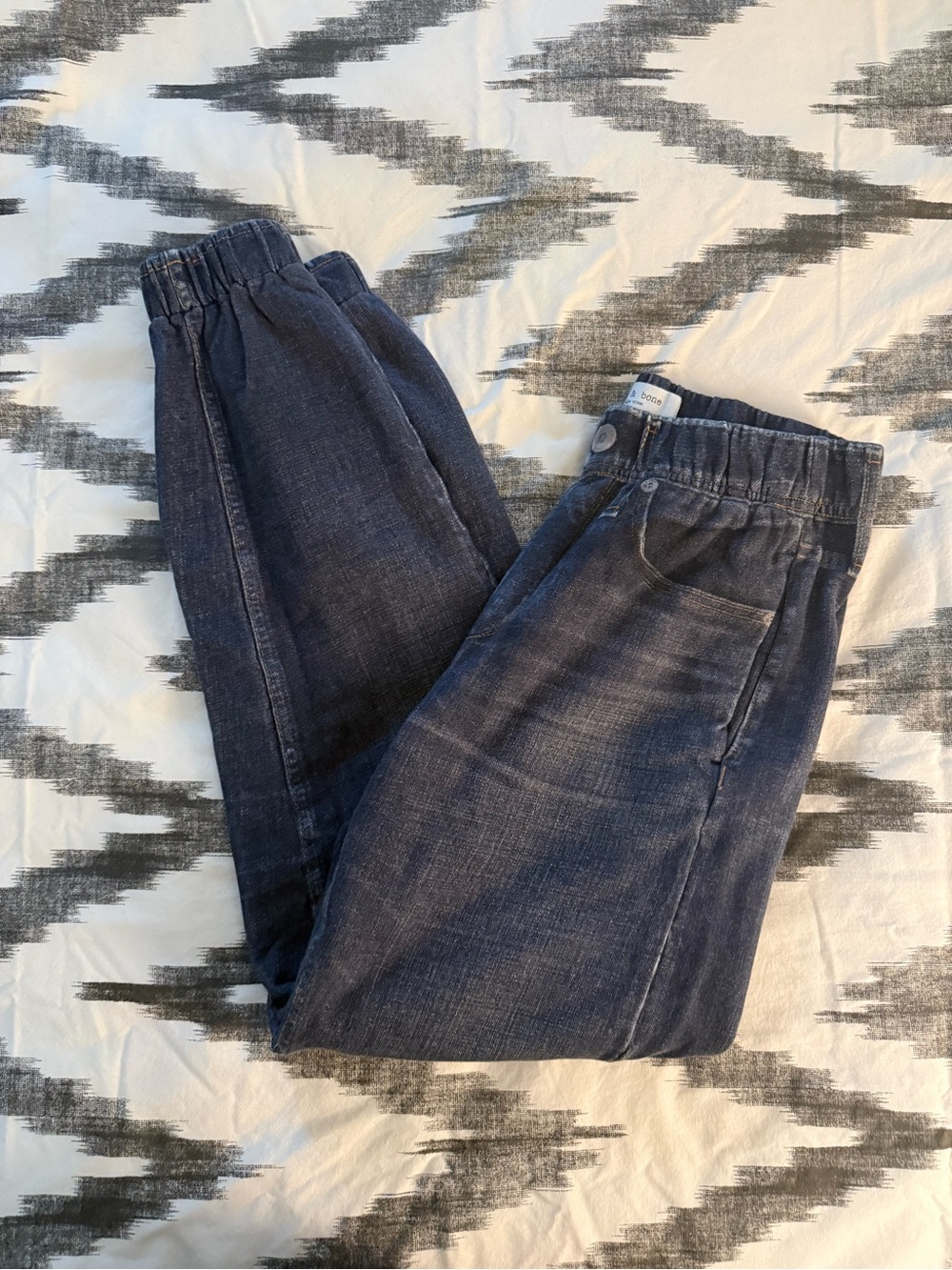 Rag & Bone Women’s Sweatpant Jeans with Elastic Ankle